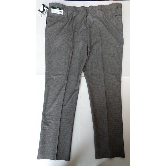 NWT Big Man Palm Beach Reflex Flat Front Wool Blend Dress Pants Size 54R Raw Hem - Picture 7 of 8
